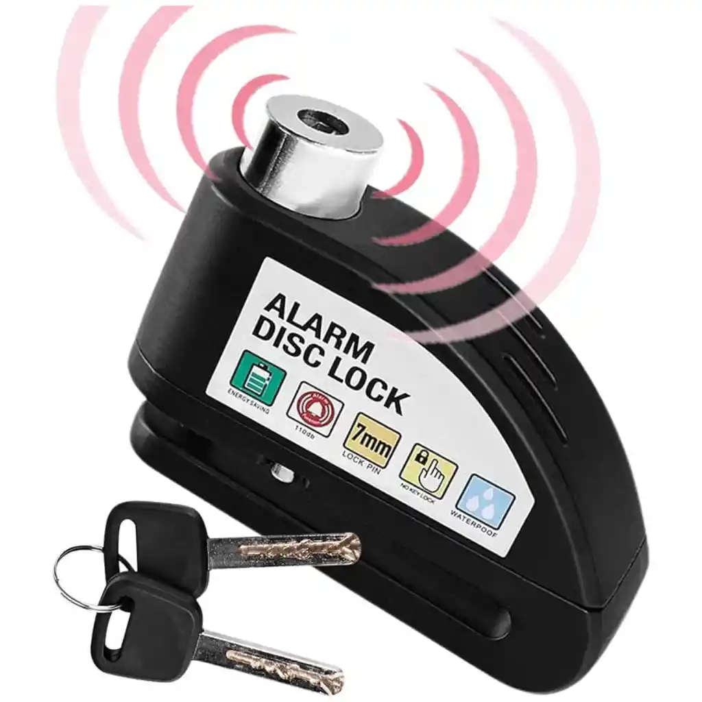 Candado Disco Para Moto Con Alarma