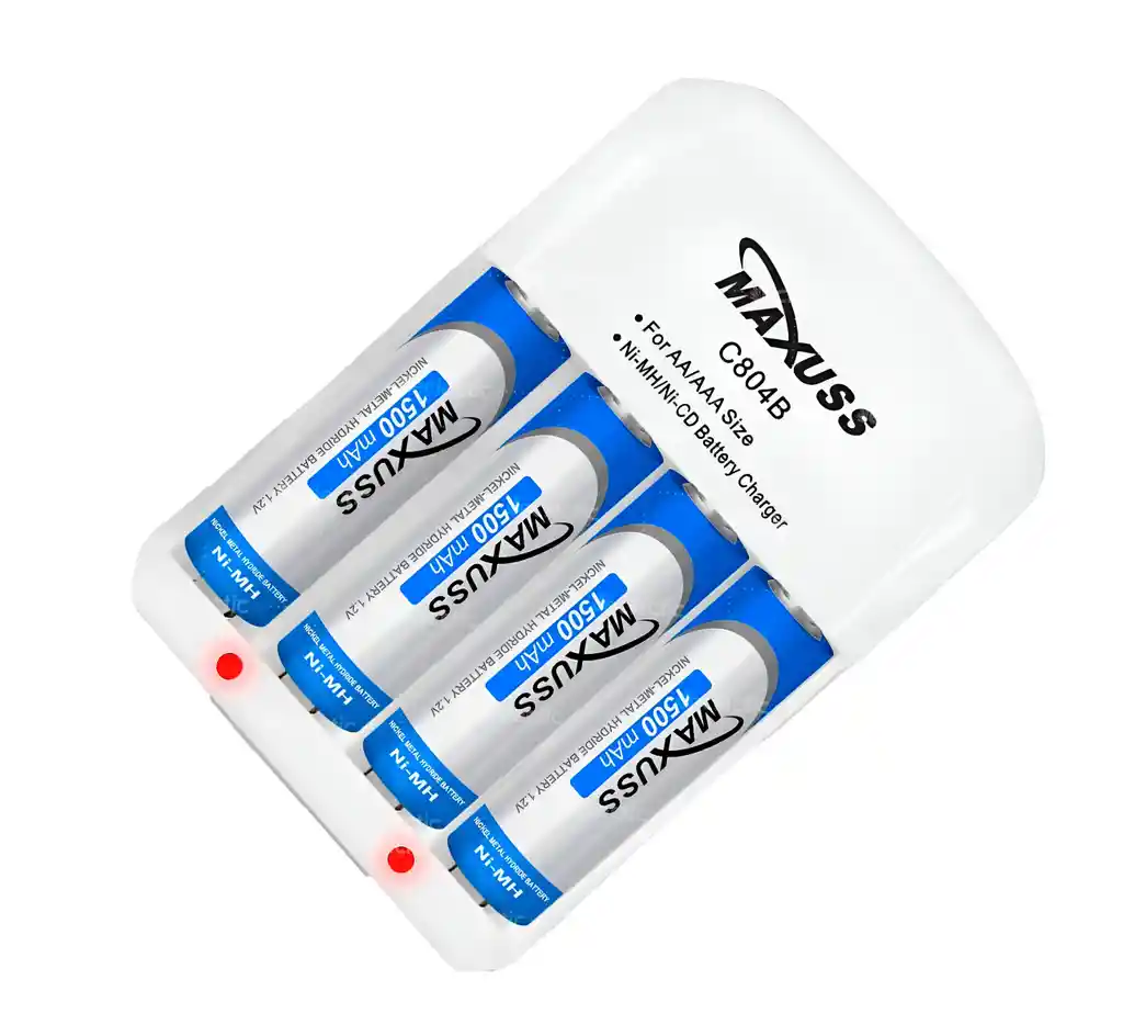Cargador Baterias Pilas Recargables Maxuss Aax4 Aaa 1100mah