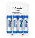 Cargador Baterias Pilas Recargables Maxuss Aax4 Aaa 1100mah
