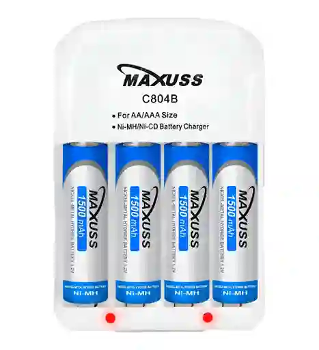 Cargador Baterias Pilas Recargables Maxuss Aax4 Aaa 1100mah