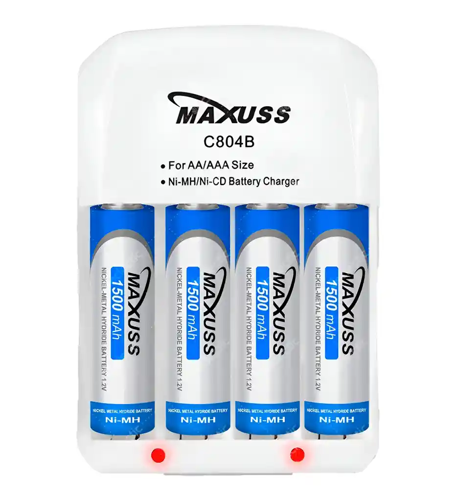 Cargador Baterias Pilas Recargables Maxuss Aax4 Aaa 1100mah