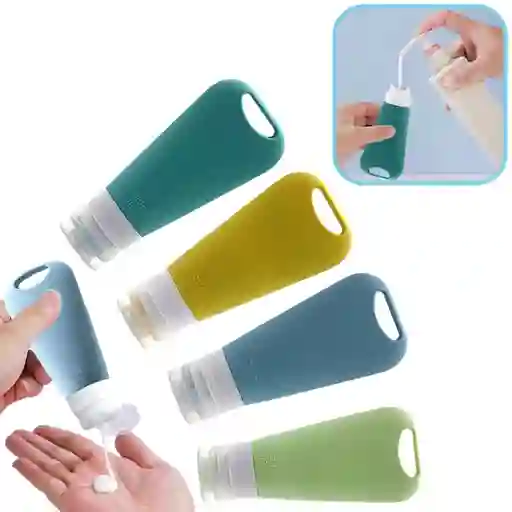 Kit Frascos Rellenables Viajeros Anti-fugas X4