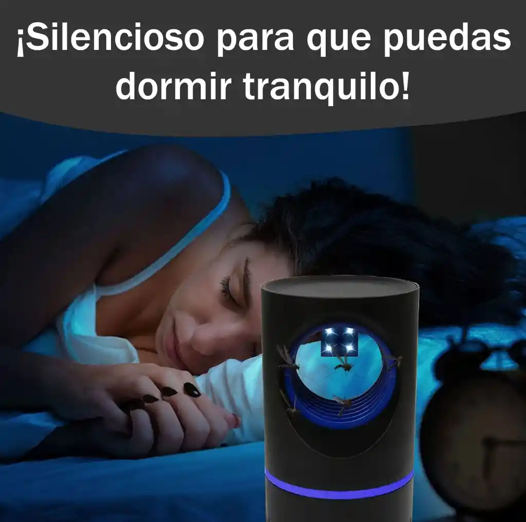 Lampara Mata Mosquitos Proteccion Bebes Y Adultos Luz Led