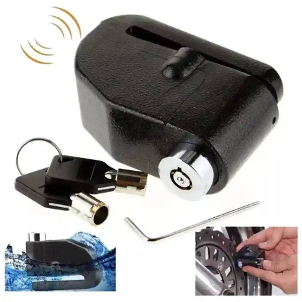 Candado Moto Disco Con Alarma