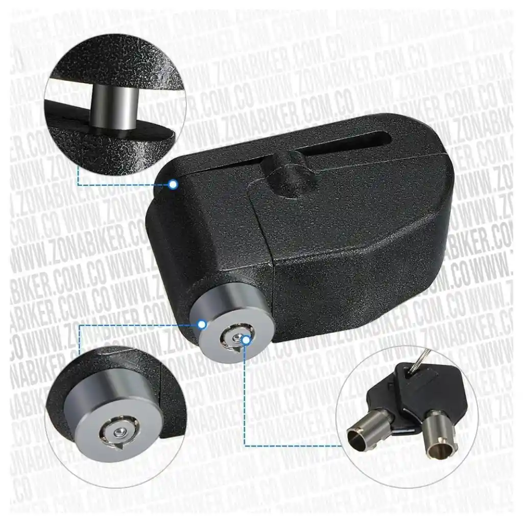 Candado Moto Disco Con Alarma