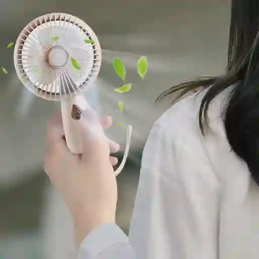 Mini Ventilador De Mano Portátil Con Carga Usb, Práctico Ventilador Pequeño Creativo Con Luz