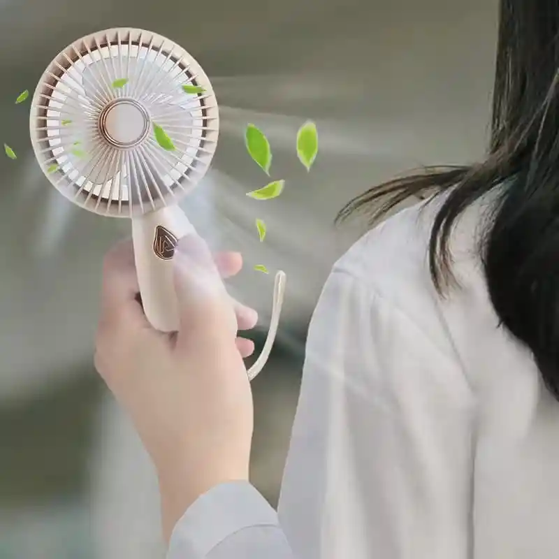 Mini Ventilador De Mano Portátil Con Carga Usb, Práctico Ventilador Pequeño Creativo Con Luz