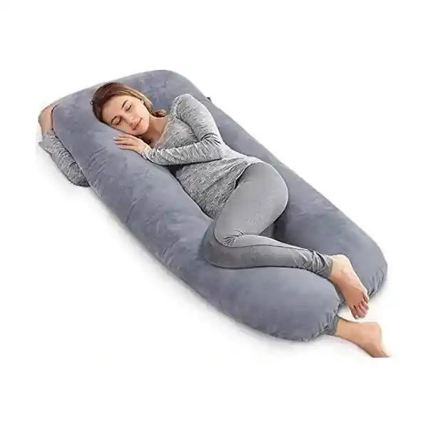 Almohada Embarazo Cuerpo Entero Tela Peluche Forro Interno