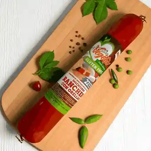 Salchichón Ranchero Con Orellana - 500gr - Producto Vegano
