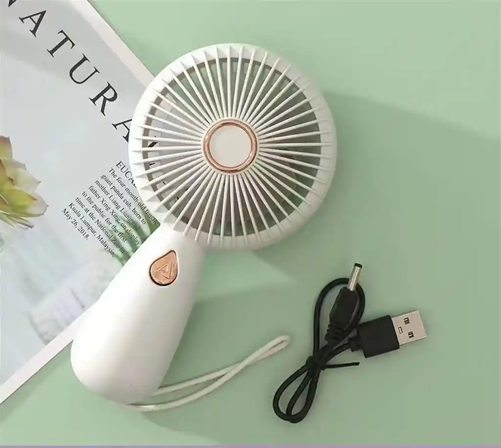 Mini Ventilador De Mano Portátil Con Carga Usb, Práctico Ventilador Pequeño Creativo Con Luz