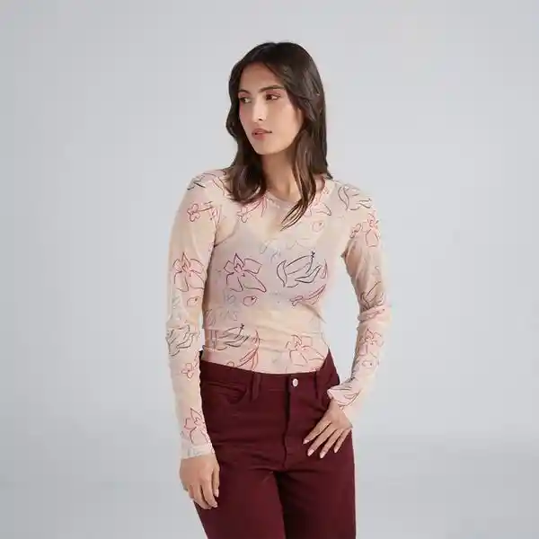 L / Top Flora - Marfil