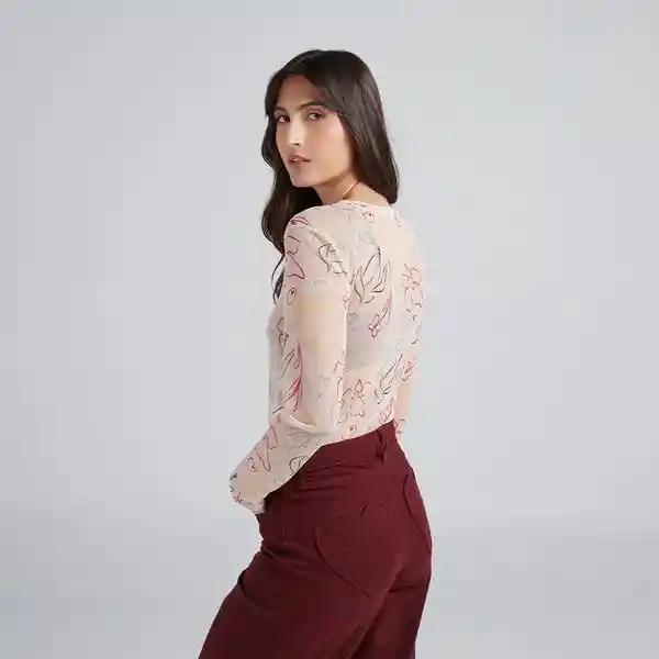 L / Top Flora - Marfil