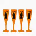Decoracion Halloween Copas Muerte *4 Und Champaña