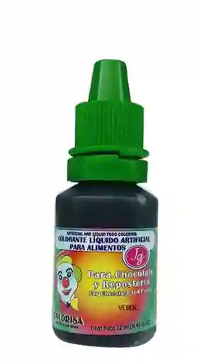 Colorante Alimento Vegetal Liquido Marca Payasito Color Verde