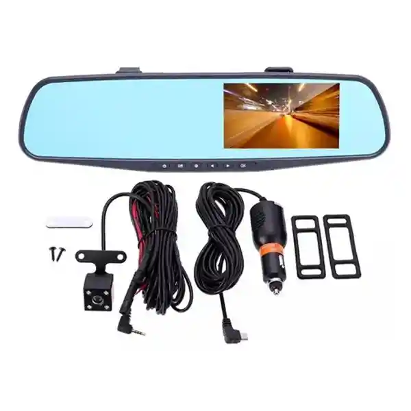 Espejo Retrovisor Carro Dvr Reversa Full Hd