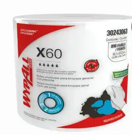 Wypall X60 Por 890 Paños
