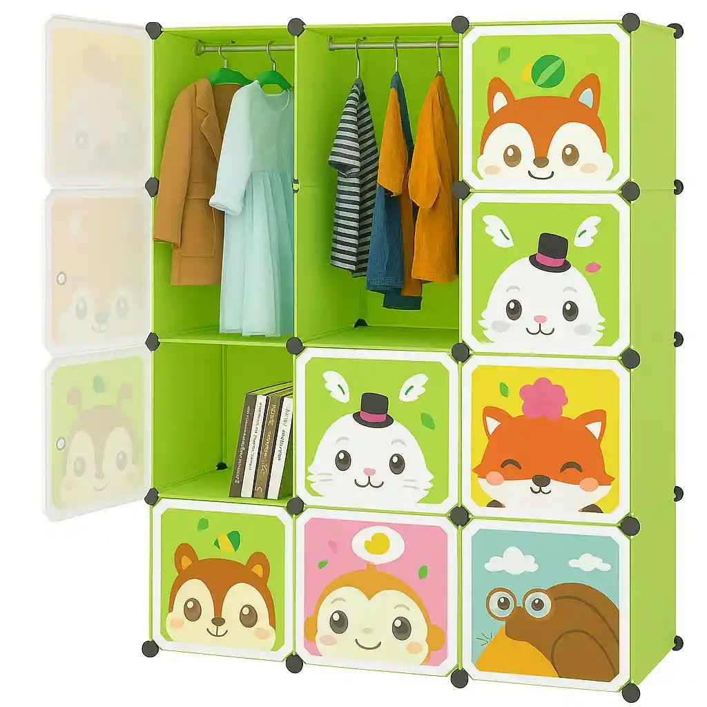 Armario Organizador De Ropa Closet Portátil Para Cuarto Bebé Rosa
