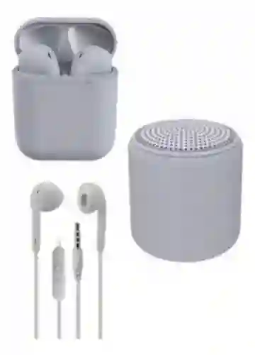 Combo 3 En 1 Inpods: Audífonos Tws + Bocina Bluetooth K300