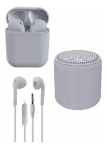 Combo 3 En 1 Inpods: Audífonos Tws + Bocina Bluetooth K300