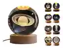 Lámpara Esfera 3d De Cristal – Luz Nocturna Decorativa Multicolor