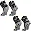 4 Partes De Medias Antideslizantes Negras 36-44