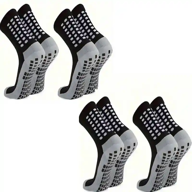 4 Partes De Medias Antideslizantes Negras 36-44