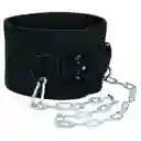 Cinturón Lastre Cadena Dominadas Fondos Pesas Gym Discos Talla Única Negro Cadena Broche Acero