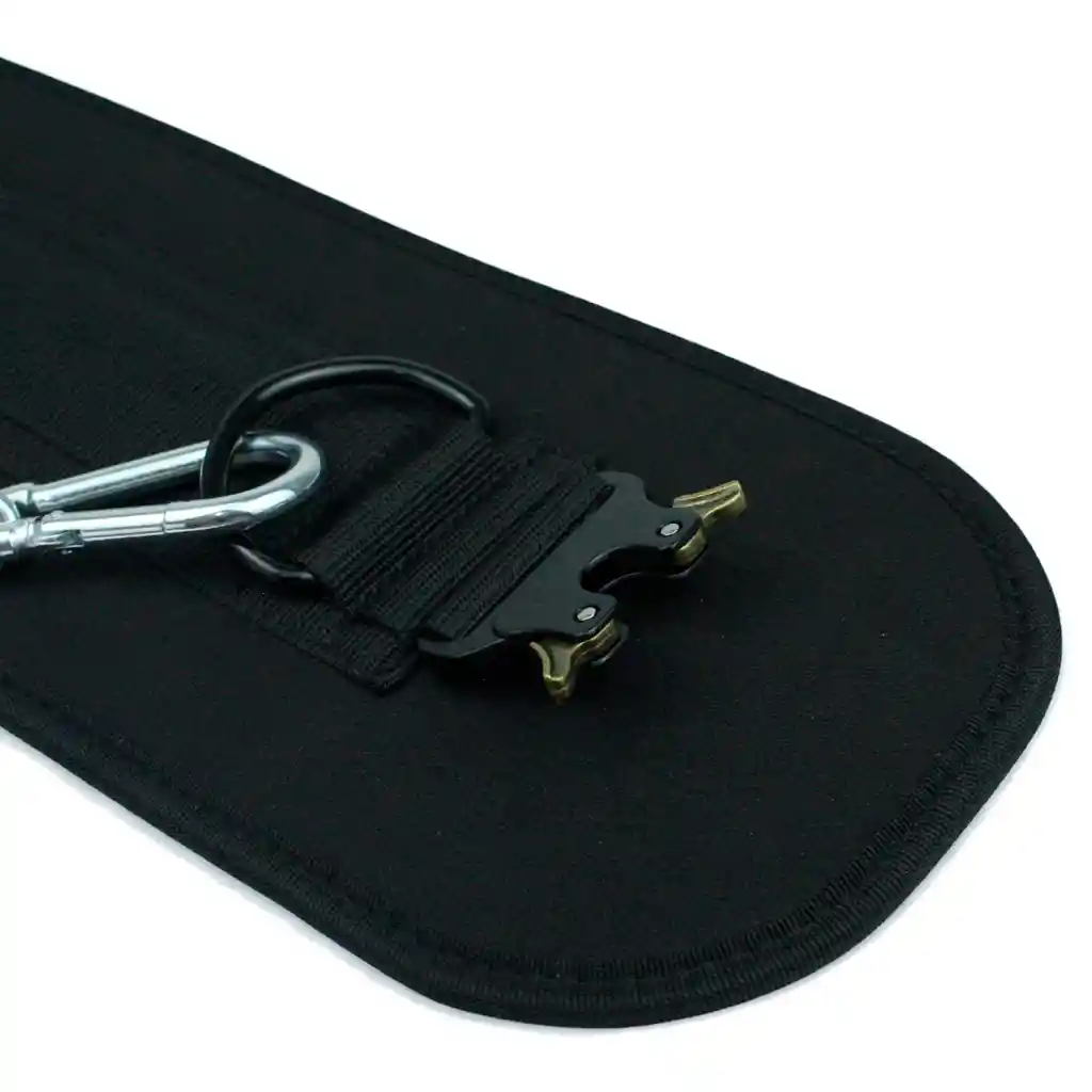 Cinturón Lastre Cadena Dominadas Fondos Pesas Gym Discos Talla Única Negro Cadena Broche Acero
