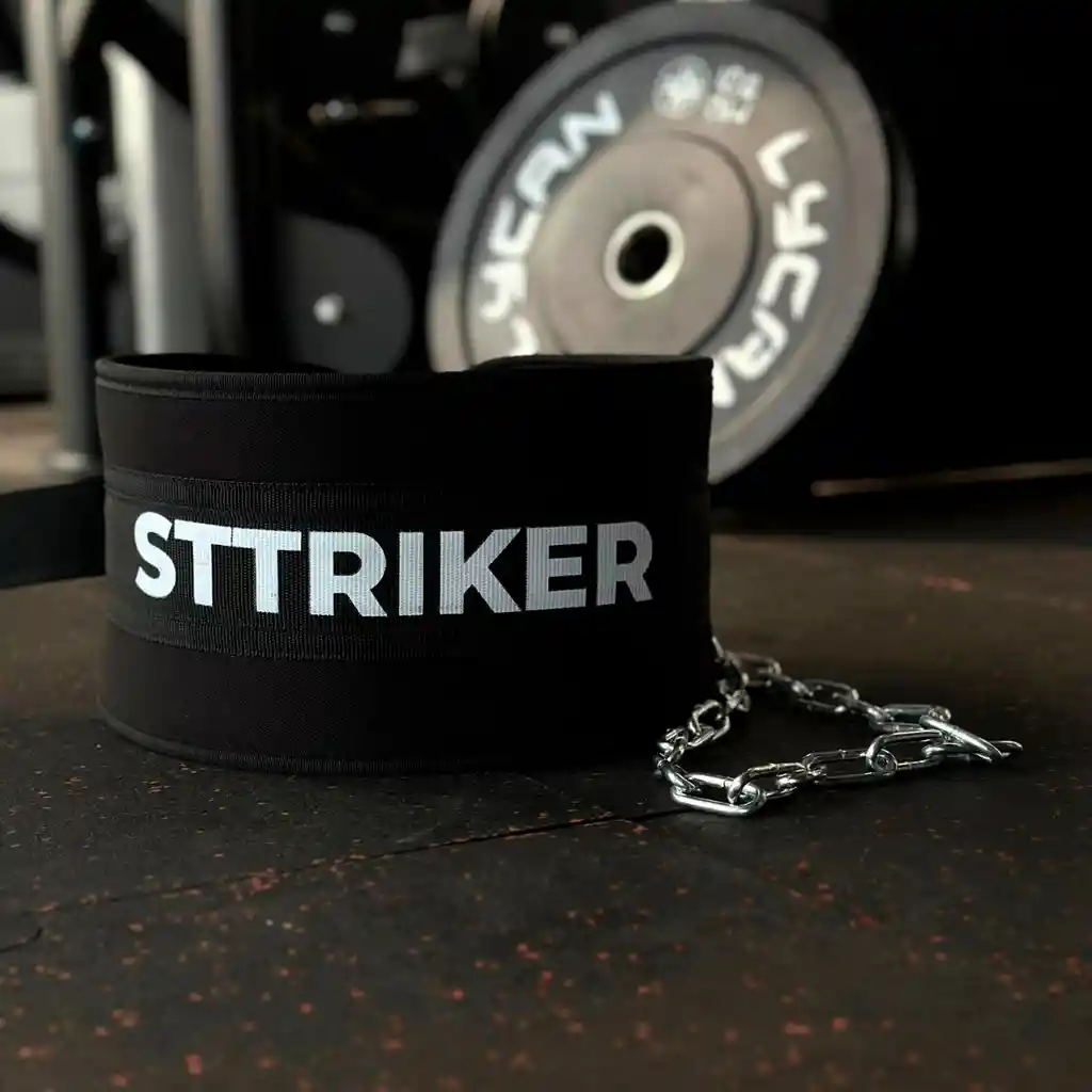 Cinturón Lastre Cadena Dominadas Fondos Pesas Gym Discos Talla Única Negro Cadena Broche Acero
