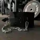 Cinturón Lastre Cadena Dominadas Fondos Pesas Gym Discos Talla Única Negro Cadena Broche Acero