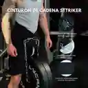 Cinturón Lastre Cadena Dominadas Fondos Pesas Gym Discos Talla Única Negro Cadena Broche Acero