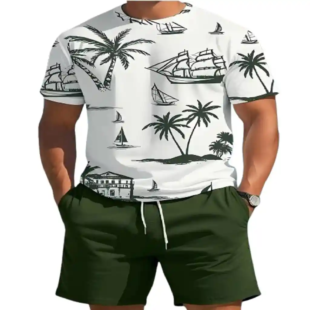 Conjunto De 2 Piezas Estilo Tropical Talla M