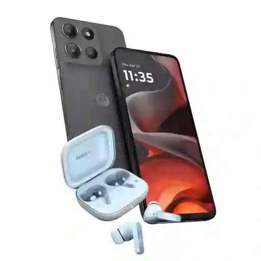 Celular Motorola G15 4 Ram 256 Gb 4g Gris + Audifonos Motobuds