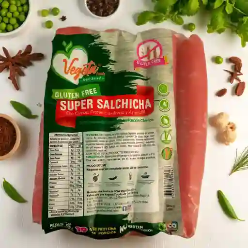 Super Salchicha Sin Gluten - 5 Unidades - Producto Vegano