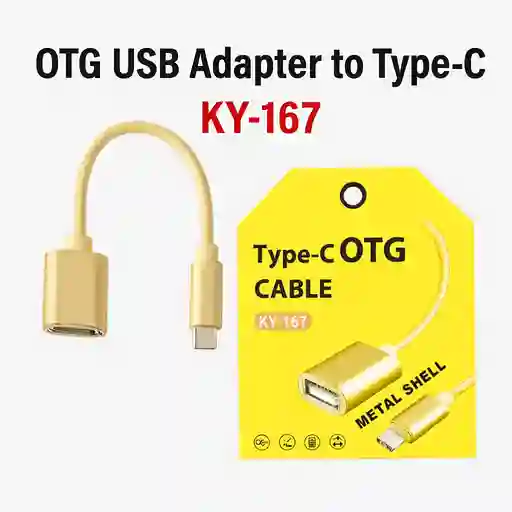 Conector Otg Tipo-c A Usb - Ky-167 20 Cm/otg
