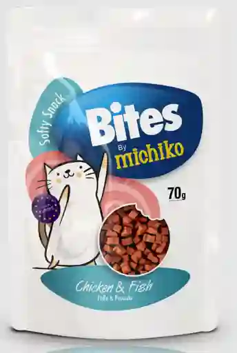 Michiko Cat Bites Pollo Y Pescado X 70 Gr