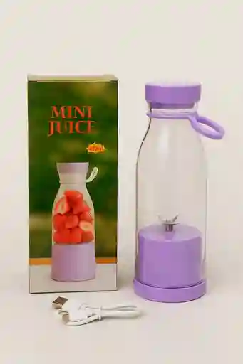 Vaso Licuadora Portátil Recargable 420ml Y 6 Aspas/ Lila
