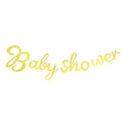 Letrero Baby Shower Dorado