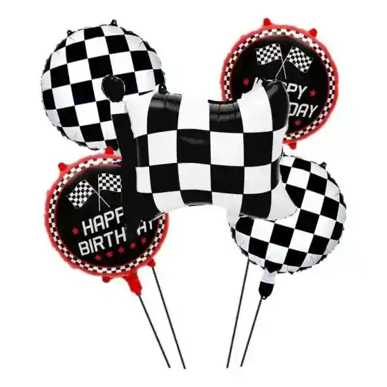 Kit Globos Metalizados Por 5 Formula 1