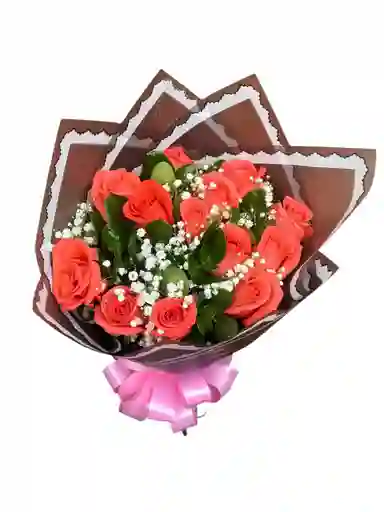 Bouquet Rosas Salmón