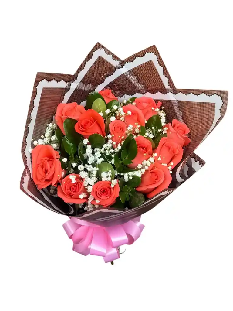 Bouquet Rosas Salmón