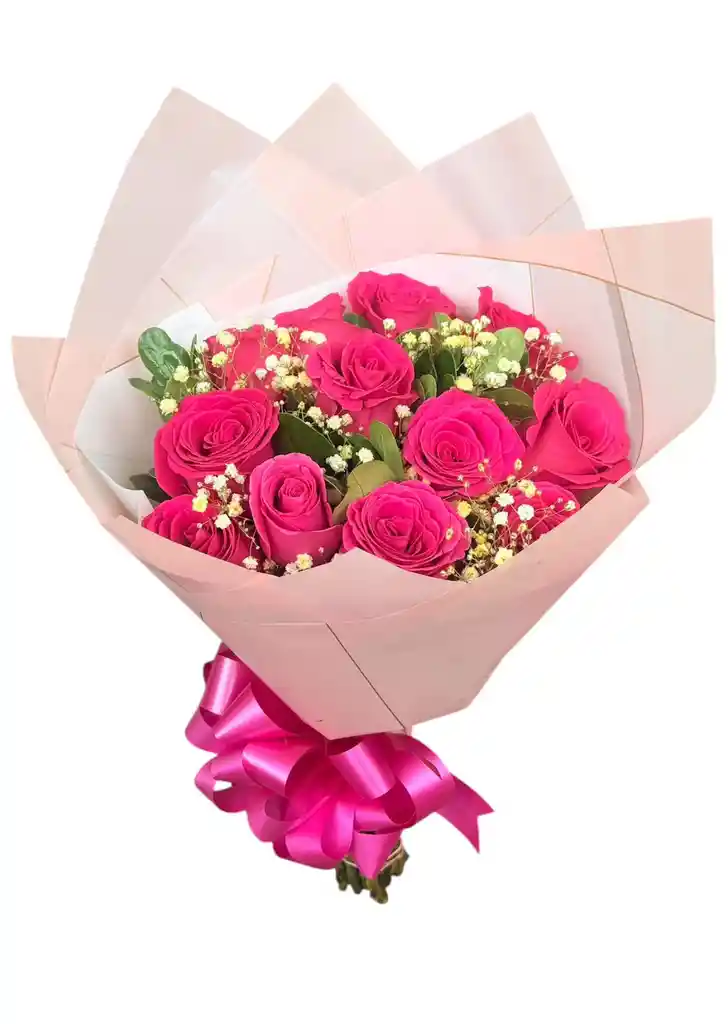 Bouquet Rosas Fucsia