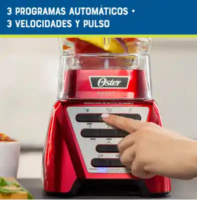 Licuadora Oster Xpert Series Blst3a-r2g 2 L Roja Con Vaso De Vidrio 110v
