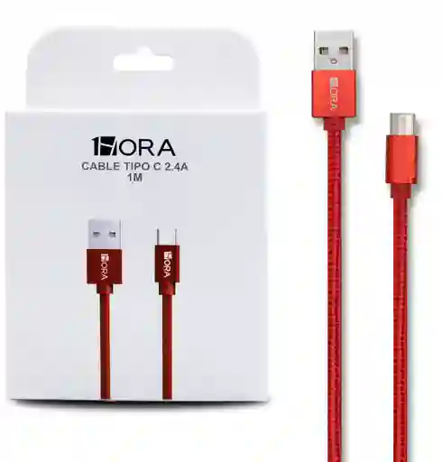 Cable Usb V8, Rojo, 2.4a - 1hora