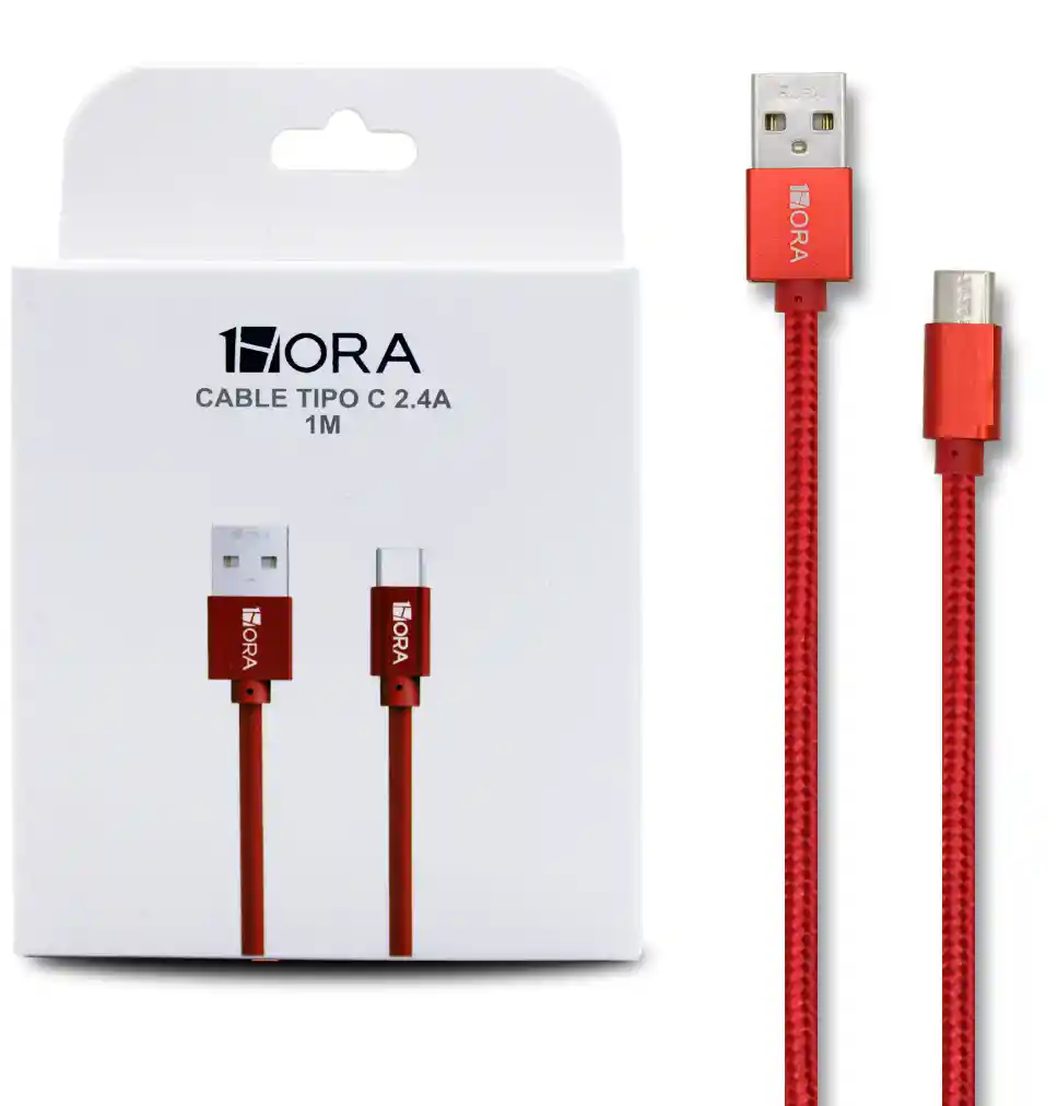 Cable Usb V8, Rojo, 2.4a - 1hora