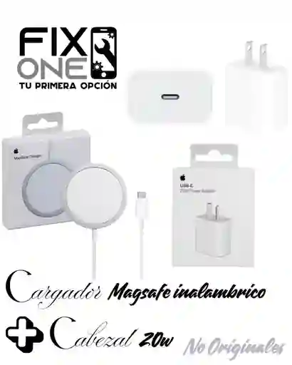 Iphone Cargador Inalambrico + Cabezal 20w