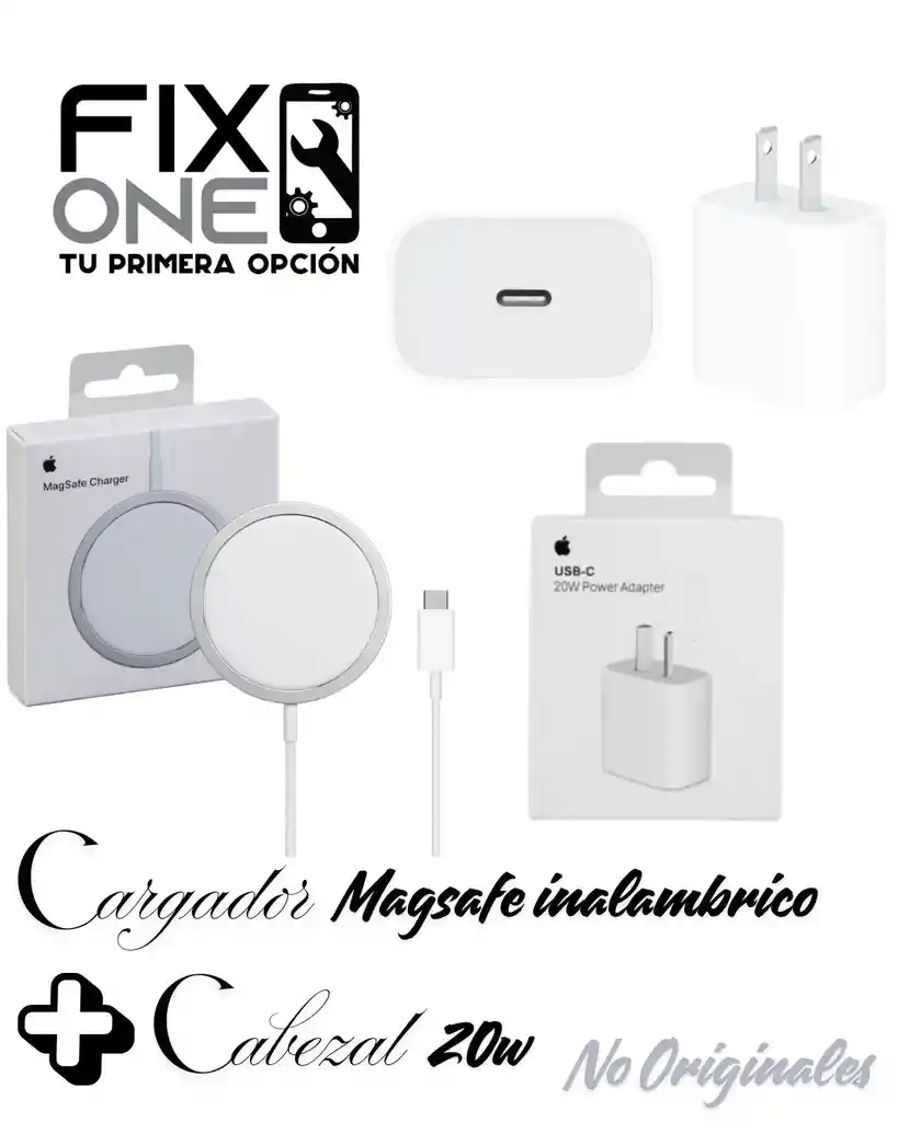 Iphone Cargador Inalambrico + Cabezal 20w