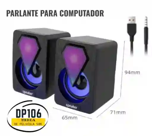 Parlantes Para Computador Usb Jack 3.5mm