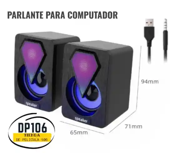 Parlantes Para Computador Usb Jack 3.5mm