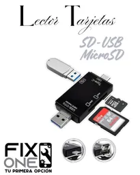 Lector Tarjetas Sd Usb Y Micro Sd Adaptador 6 En 1